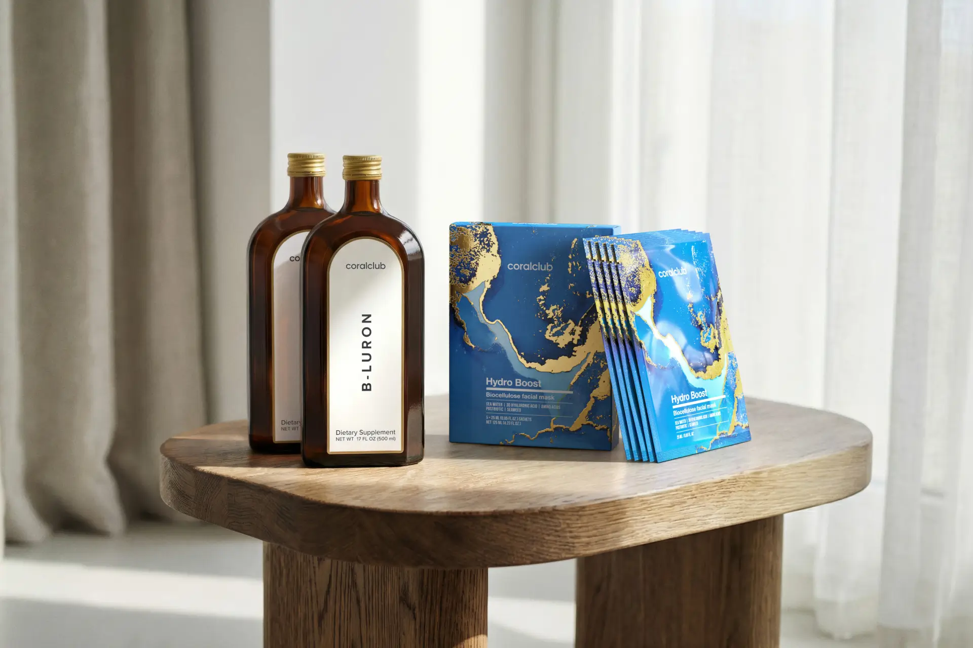 Би-Лурон + Hydro Boost Biocellulose Facial Mask (5 саше)