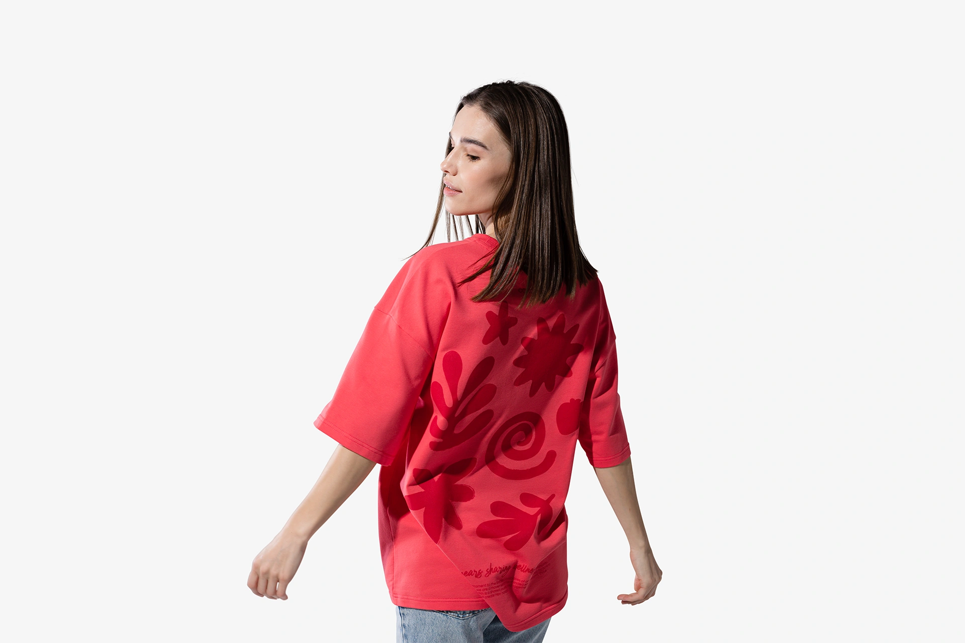 T-shirt "25th anniversary" coral
