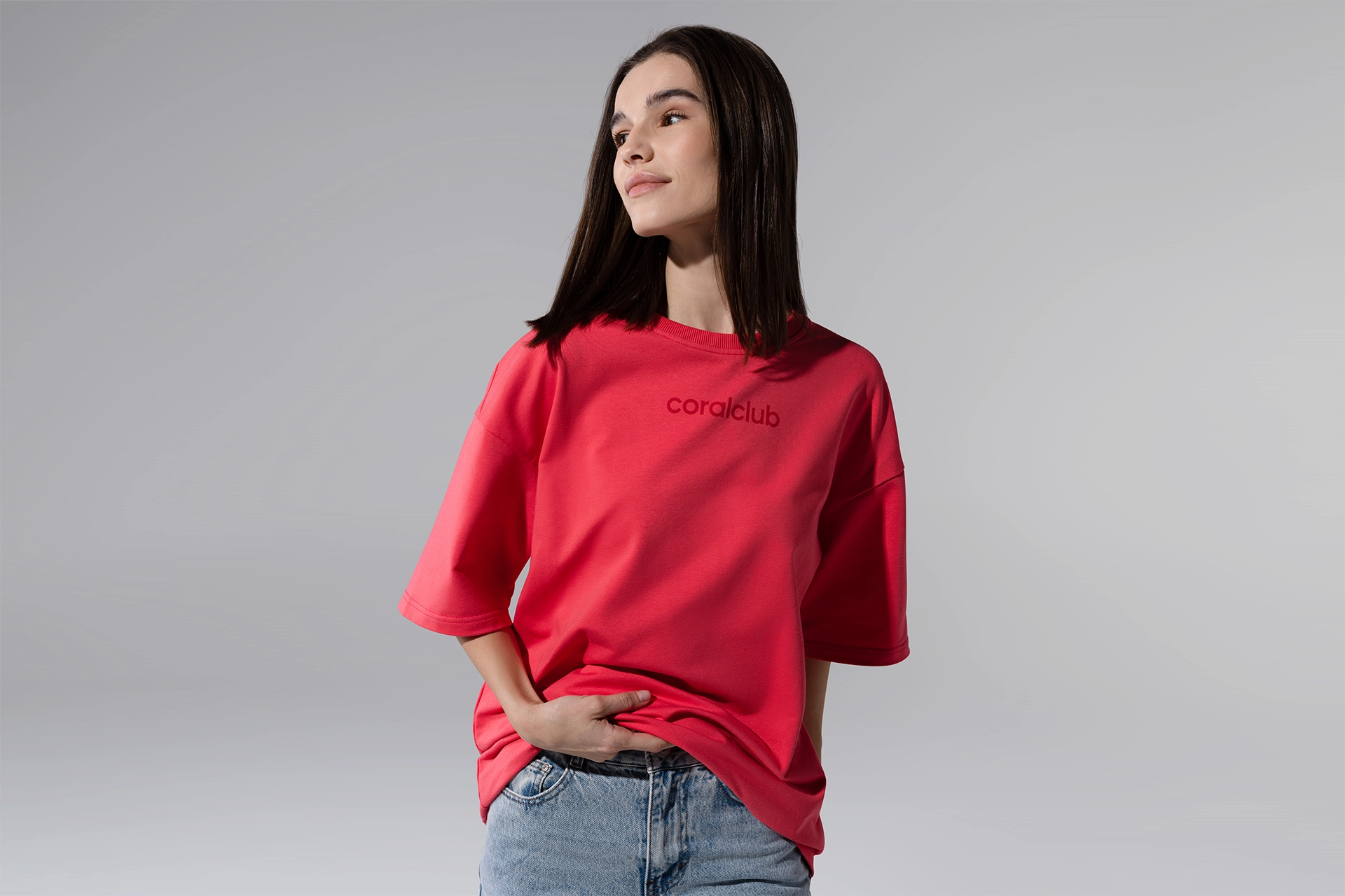 T-shirt "25th anniversary" coral