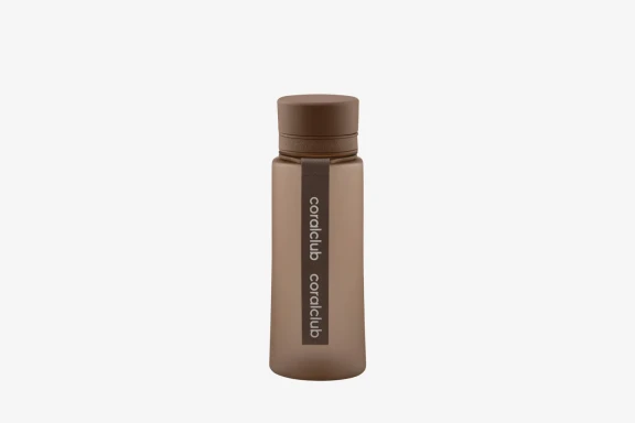 Coralclub пластик бөтөлкөсү, күрөң